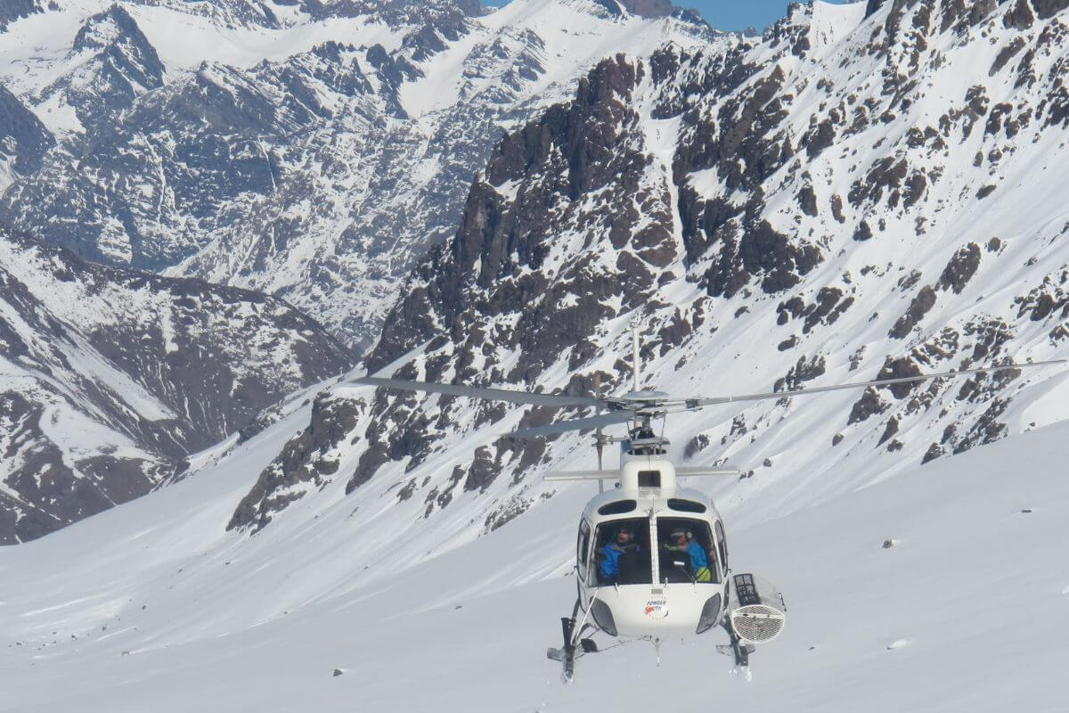 Heliski in the Central Andes in Chile