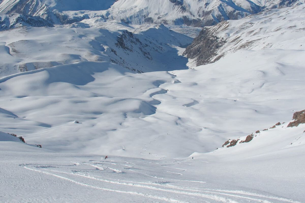 Heliski in the Central Andes in Chile