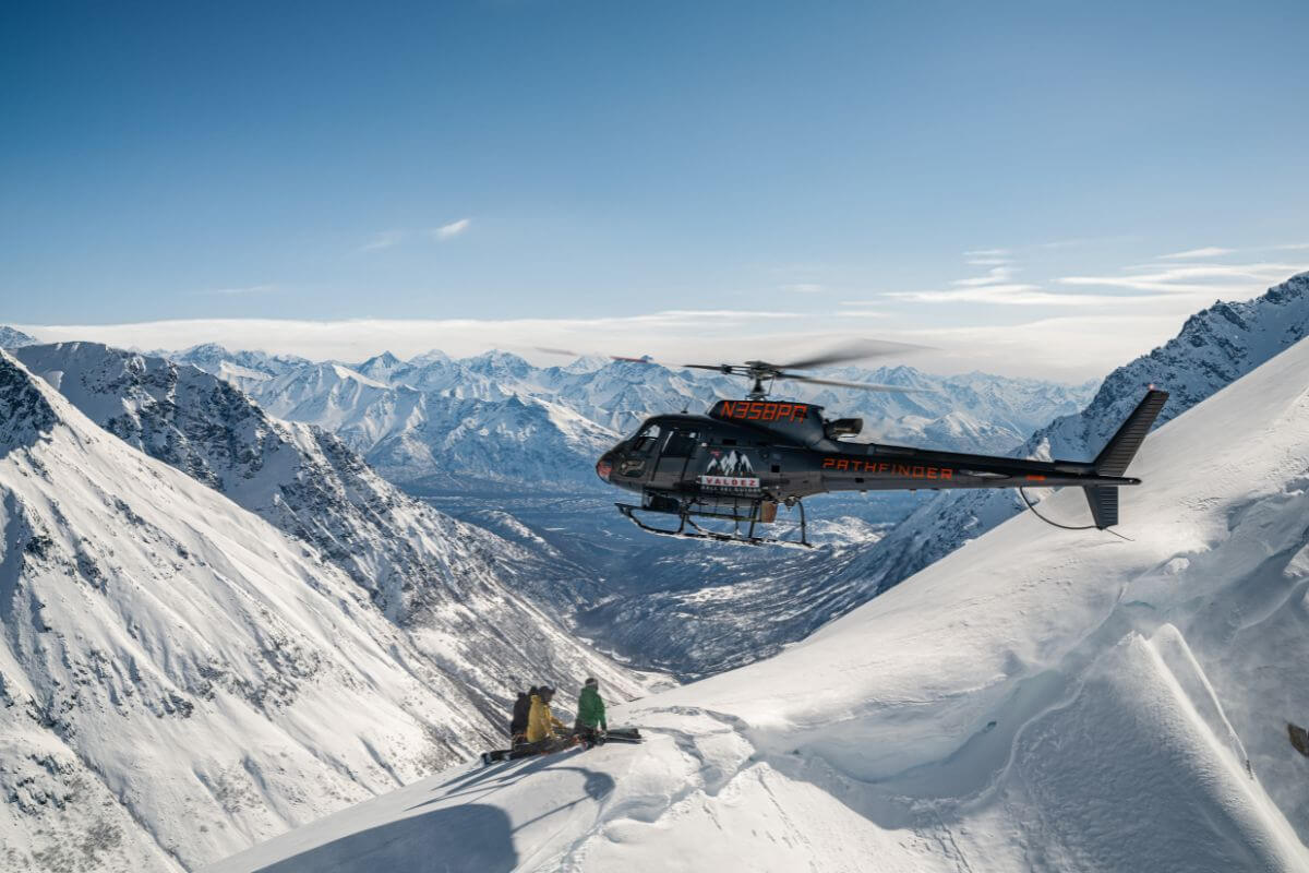 Heliski on the Chugach Range in Alaska