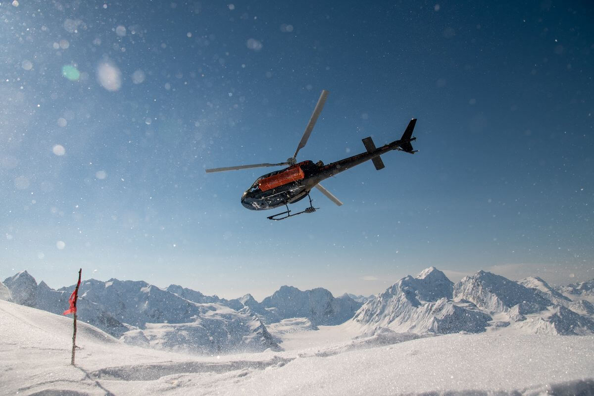 Heliski on the Chugach Range in Alaska