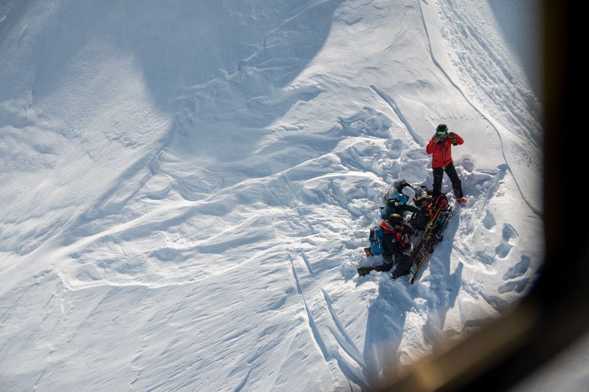 Heliski on the Chugach Range in Alaska