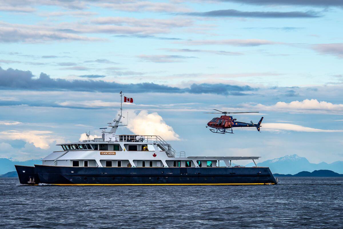 Catamaran Heliski in Canada