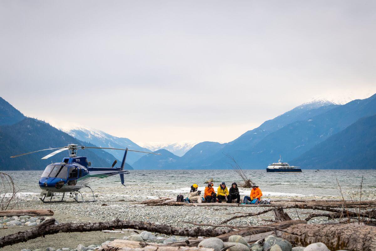 Catamaran Heliski in Canada