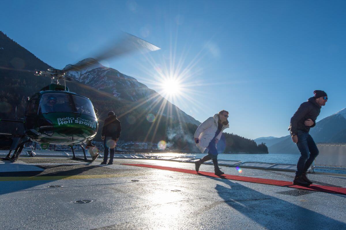 Catamaran Heliski in Canada