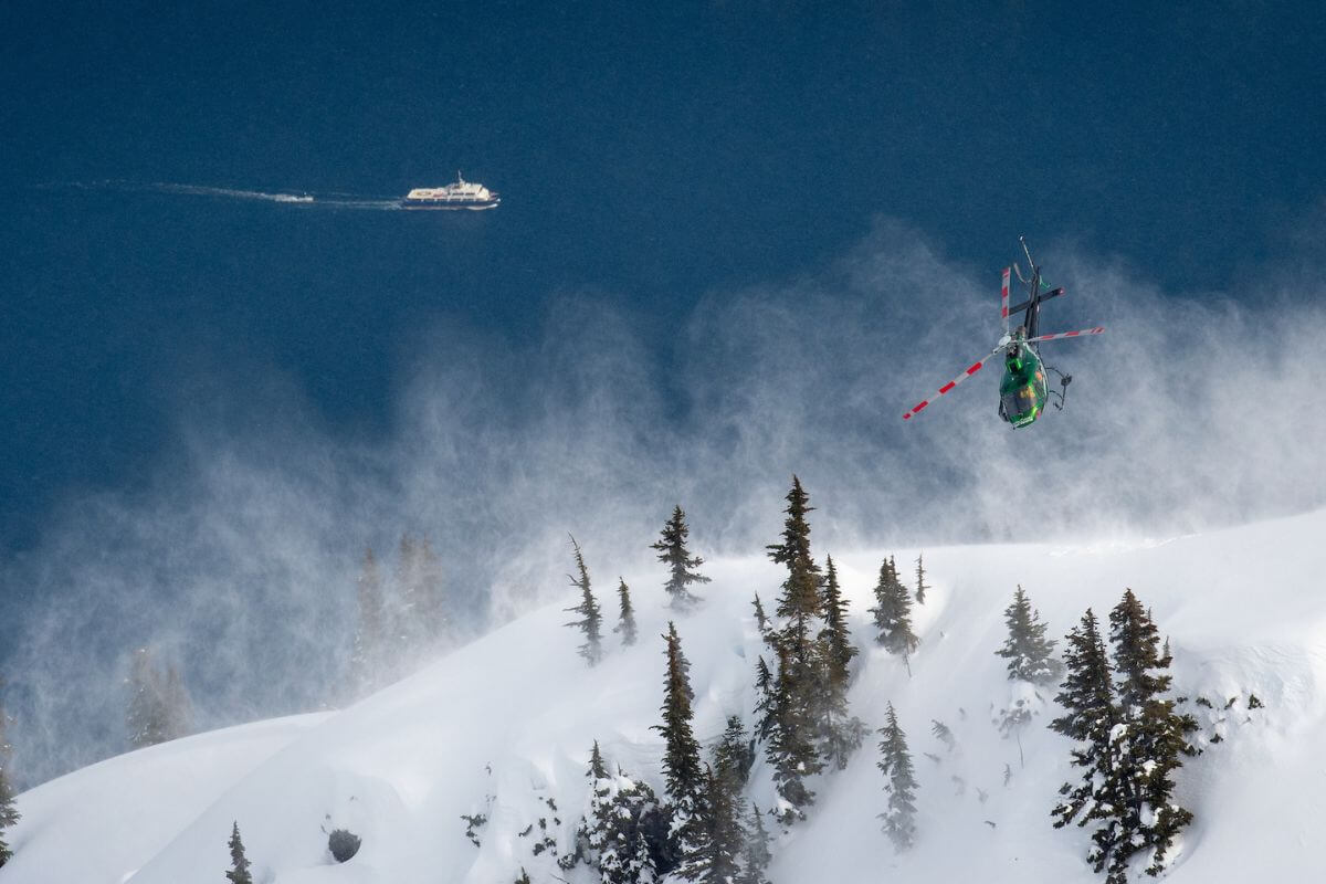 Catamaran Heliski in Canada