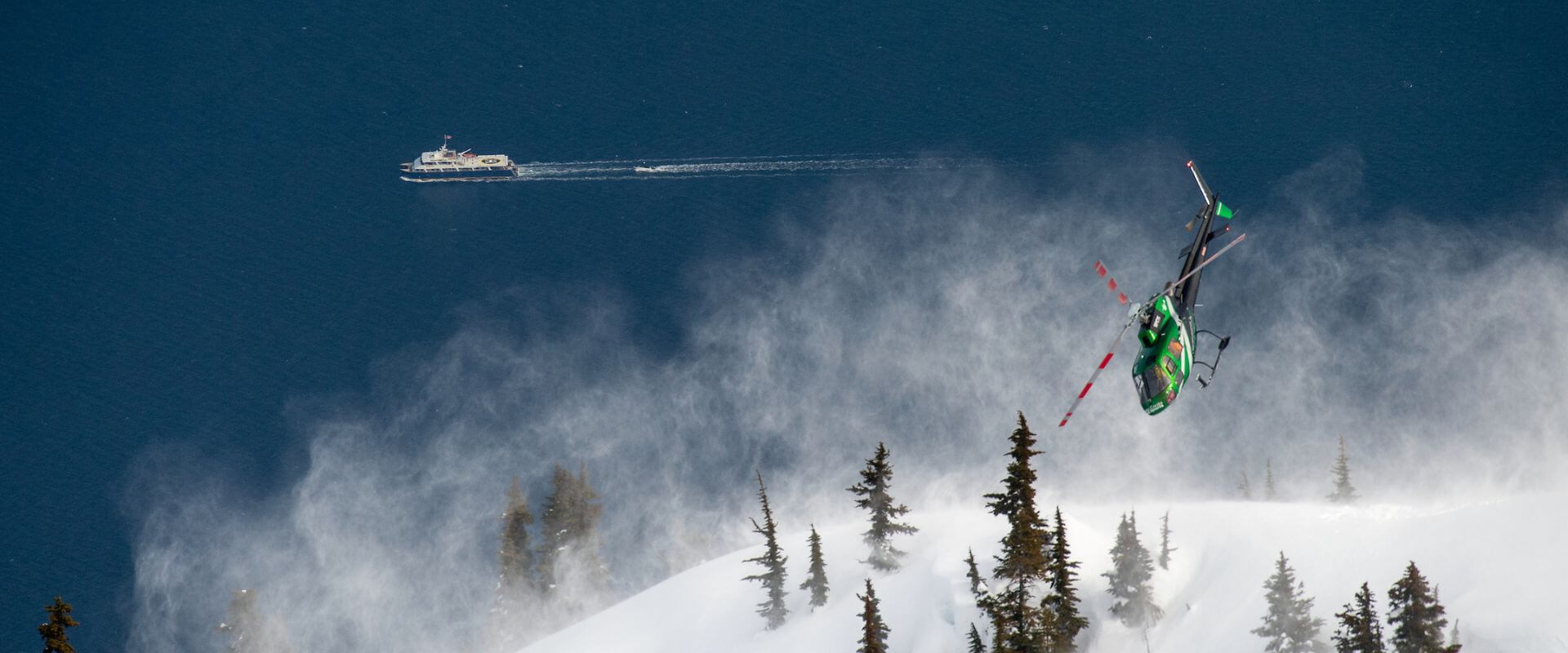 Catamaran Heliski in Canada