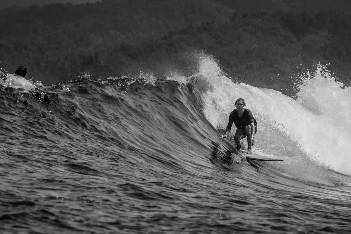 girl enjoying surfing