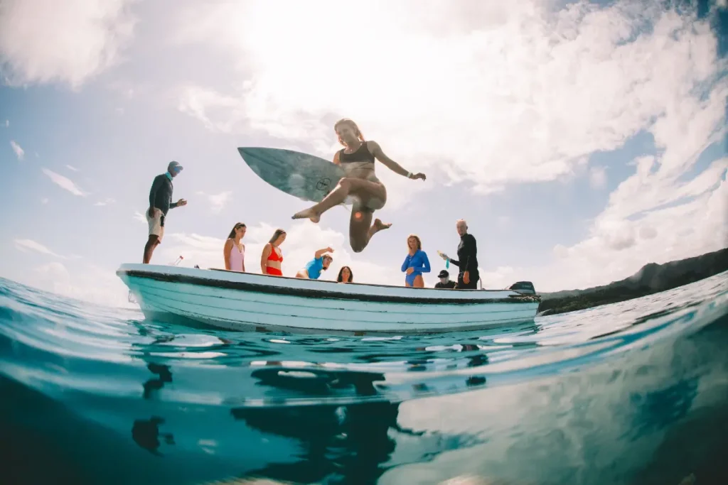 peoples enjoying in sea
