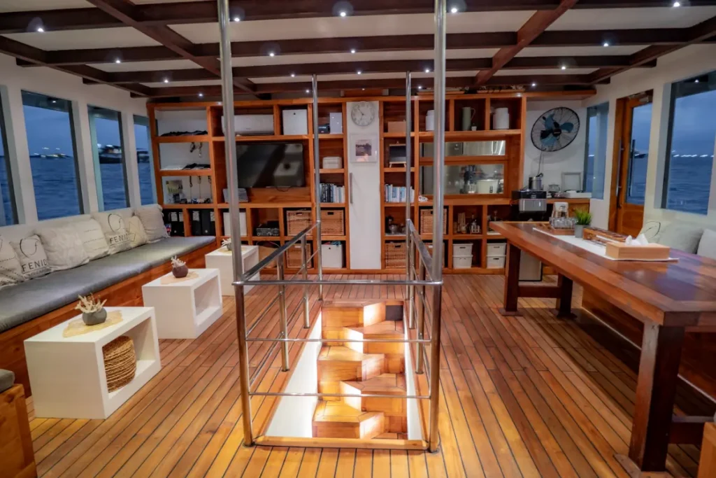 chill area on a yacht