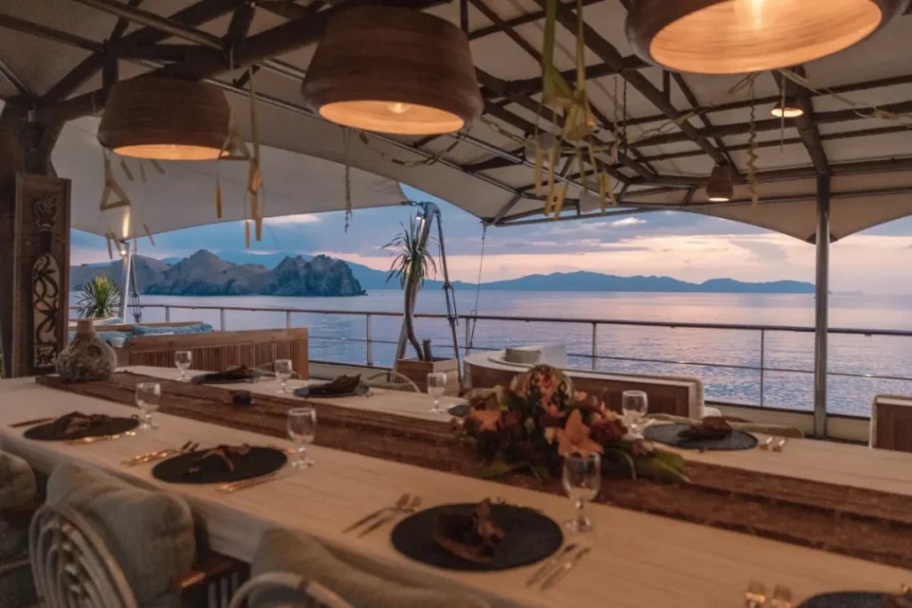 sunset view from dinning area