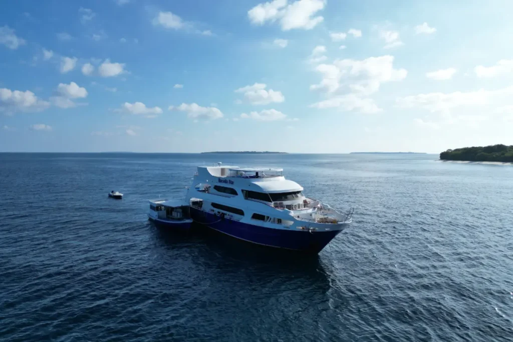 yacht in a large sea
