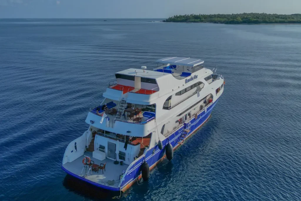 back side view of a yacht