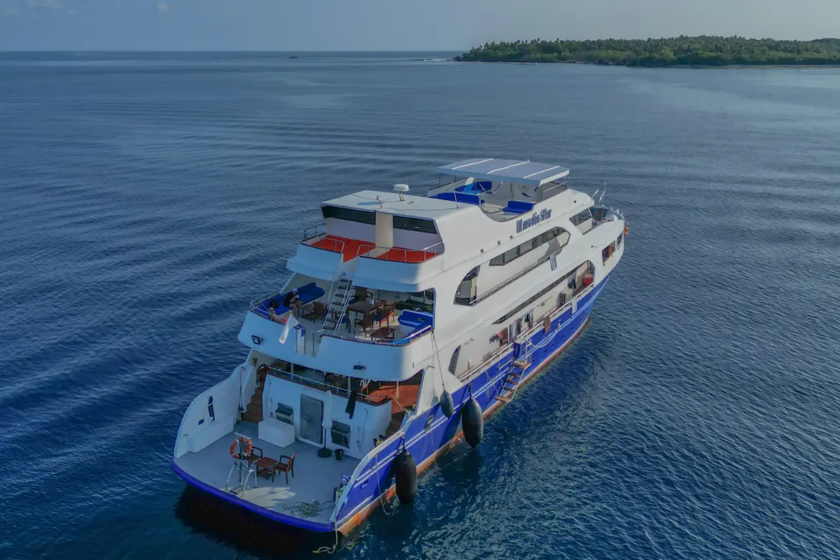 back side view of a yacht